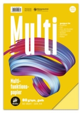 Multifunktionspapier 7X PLUS - A4, 80 g/qm, gelb, 50 Blatt