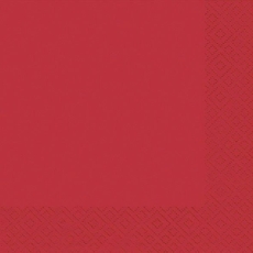 Serviette Zelltuch - 33 x 33 cm, uni rot