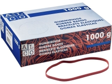 Gummiband Naturkautschuk - 6 x 200 mm, rot, 1.000 g