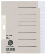 1225 Register - Tauenpapier, blanko, A5 Überbreite, 15 Blatt, grau