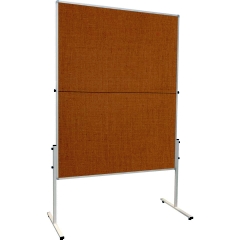 Moderationstafel U-Act!Line®, klappbar, Jute/Jute, Aluminium, 1200x1500 mm, braun