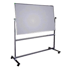 Whiteboard Mobil mit Drehfunktion U-Act!Line® Stahl, Alurahmen, 2000x1000mm, weiß
