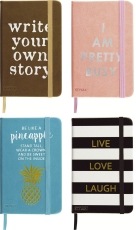 Notizbuch - 9 x 14 cm, kariert, 192 Seiten, sortiert