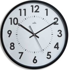 Wanduhr Quarz, Ø 30cm, schwarz/weiß