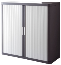 Rollladenschrank easyOffice 1-Meter Schrank, anthrazit/grau