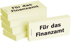 Haftnotizen "Für das Finanzamt " - 75 x 35 mm, 5x 100 Blatt