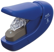 Heftgerät klammerlos - bis 5 Blatt, blau