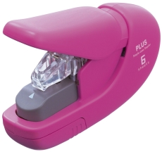 Heftgerät klammerlos - bis 5 Blatt, pink