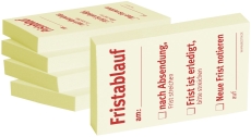 Haftnotizen "Fristablauf am" - 55 x 75 mm, 5x 100 Blatt
