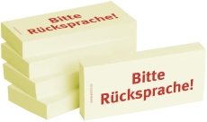 Haftnotizen "Bitte Rücksprache" - 75 x 35 mm, 5x 100 Blatt