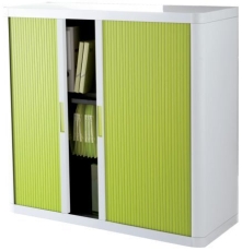 Rollladenschrank easyOffice 1-Meter Schrank, weiß/grün