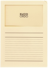 Sichtmappen Ordo classico - hellchamois, 120g, 100 Stück, Sichtfenster und Linien