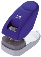 Heftgerät klammerlos - bis 10 Blatt, mit Lochfunktion, blau