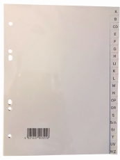 Register - A-Z, A5 hoch, PP, grau