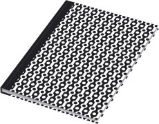 Notizbuch black&white collier - A5, Pünktchenlineatur, 96 Blatt