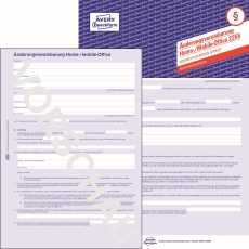 Änderungsvereinbarung Home-/Mobile-Office, A4, SD, 4-fach Satz