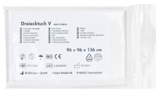 Dreiecktuch V Form - DIN 13168, reinweiß