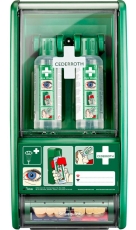 Augenspülstation - inkl. 2x 500 ml Flasche und Pflasterspender