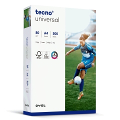 Kopierpapier tecno® universal - A4, 80 g/qm, weiß, 500 Blatt