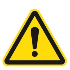 Allgemeines Warnzeichen ISO 7010, Folie selbstklebend, 10 cm Seitenlänge