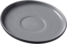 Kaffee-Untertasse Jasper - Ø 15 cm, Keramik, schwarz, 6 Stück