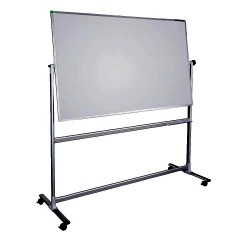 Whiteboard Mobil mit Drehfunktion U-Act!Line® Emaille, Alurahmen, 1200x900mm, weiß