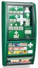 Erste Hilfe Station - 29 x 12 x 56 cm, gefüllt, grün