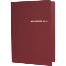 Testamentmappe - weinrot, 23 x 32 cm