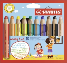 Multitalent-Stift woody 3 in 1 - 10er Pack, sortiert