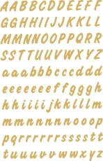 4152 Buchstaben 8 mm A-Z wetterfest Folie transparent gold 2 Bl.