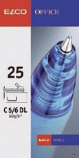 Briefumschlag Office - C5/6, hochweiß, haftklebend, mit Fenster, 80 g/qm, 25 Stück
