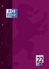 Schulblock Lin.22 - A4, 50 Blatt, 90 g/qm, 4-fach Lochung