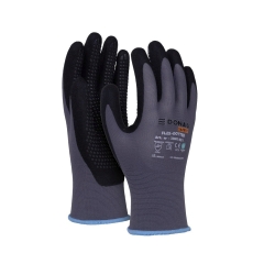 Arbeitshandschuh Professional, Größe 9=L, Noppen, Kategorie II, grau/schwarz