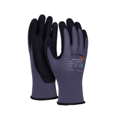 Arbeitshandschuh Professional, Größe 10=XL, Noppen, Kategorie II, grau/schwarz