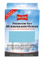 Premium-Set Mikrofasertücher - 2x sortiert, beige/blau