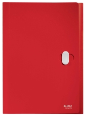 4624 Fächermappe Recycle - A4, 5 Fächer, 250 Blatt, PP, klimaneutral, rot