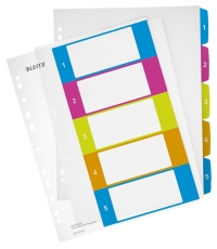 1241 Register Serie WOW - 1-5, A4 Überbreite, PP, 5 Blatt, farbig