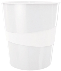 5278 Papierkorb WOW - 15l, Polystyren, perlweiß