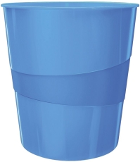 5278 Papierkorb WOW - 15l, Polystyren, blau metallic