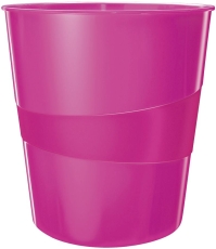 5278 Papierkorb WOW - 15l, Polystyren, pink metallic