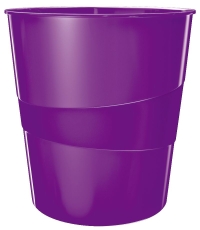 5278 Papierkorb WOW - 15l, Polystyren, violett metallic
