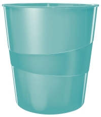 5278 Papierkorb WOW - 15l, Polystyren, eisblau metallic