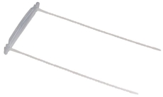 6077 Abheftbügel, ohne Deckschiene, Kunststoff, 50 Stück, farblos