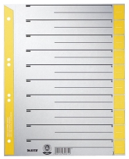 1652 Trennblätter - A4 Überbreite, gelb, farbiger Lochrand, 100 Stück
