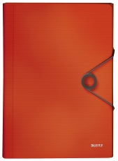 4579 Fächermappe Solid - 6 Fächer, A4, 250 Blatt, PP, hellrot