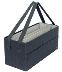 6444 Tasche Hot Desking Stoff - samtgrau, 3 Fächer, Stoff