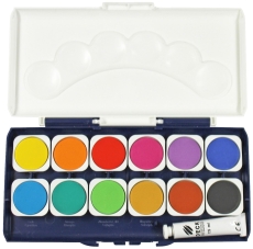 Farbkasten 12er + Deckweiß