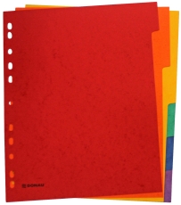 Register - blanko, Karton, A4 ÜB, 6 Blatt, 6-farbig