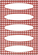 3639 Küchenetiketten Vichy- Karo rot