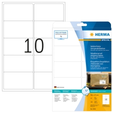 8330 Folienetiketten - 99,1 x 57,0 mm, weiß, extrem stark haftend, matt, Rand, 250 Stück